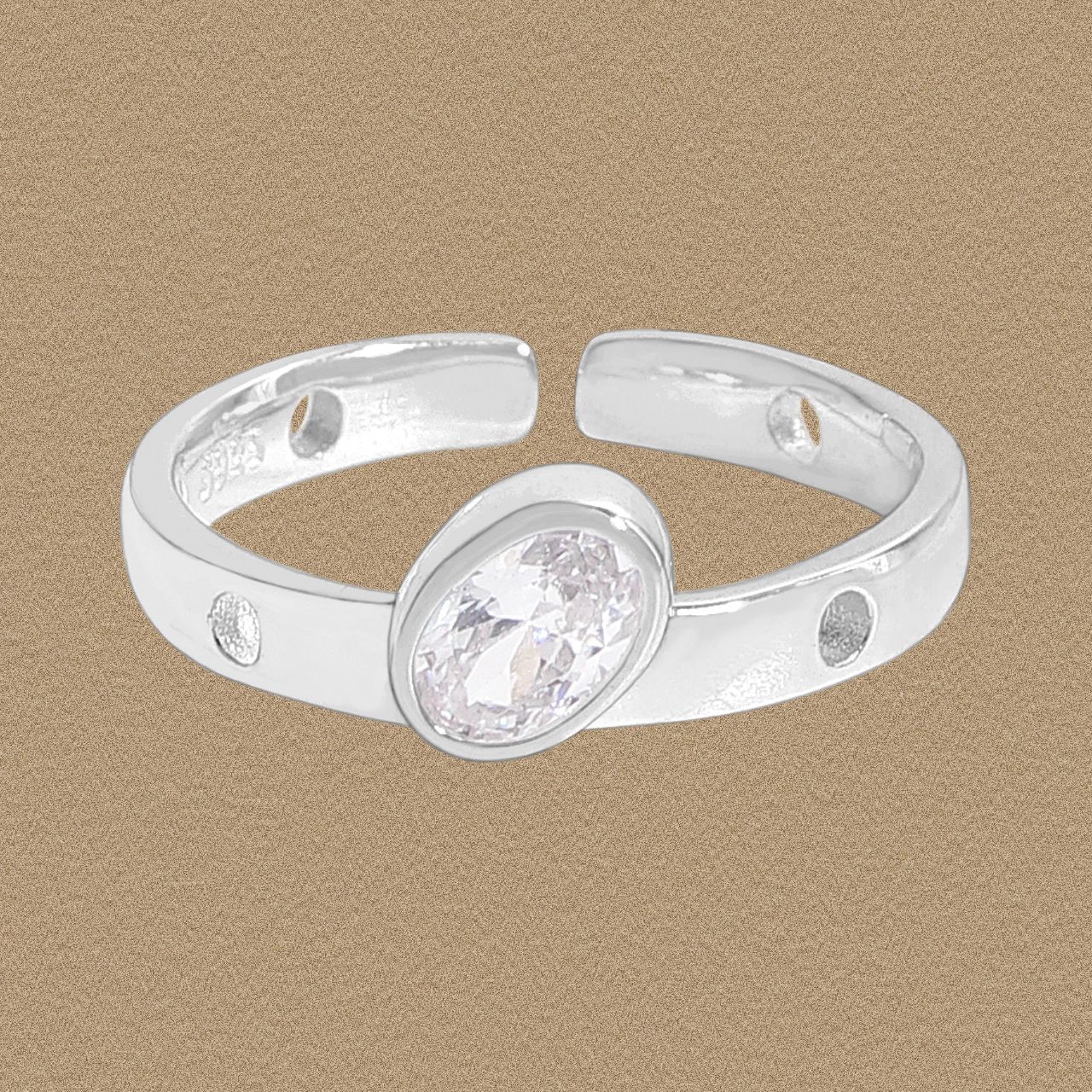 Casual Geometry Oval Ring