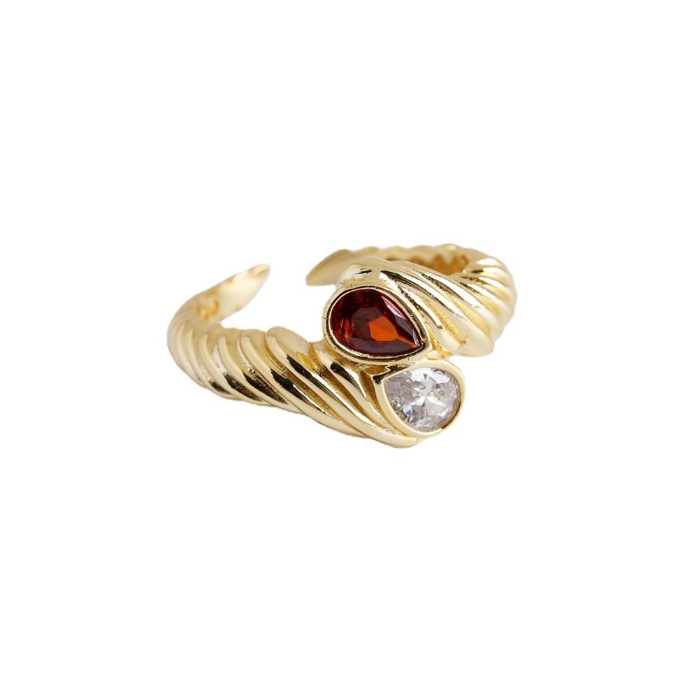 Twisted Pattern Red Ring