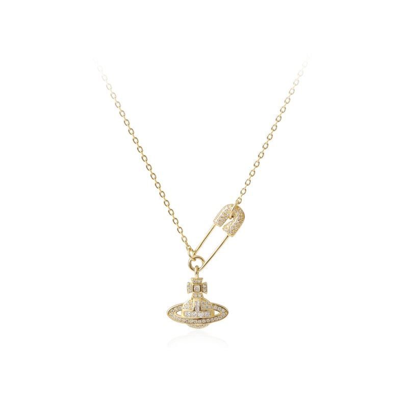 Saturn Planet Pin Necklace