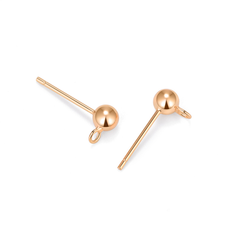Simple Beads Ball Earrings