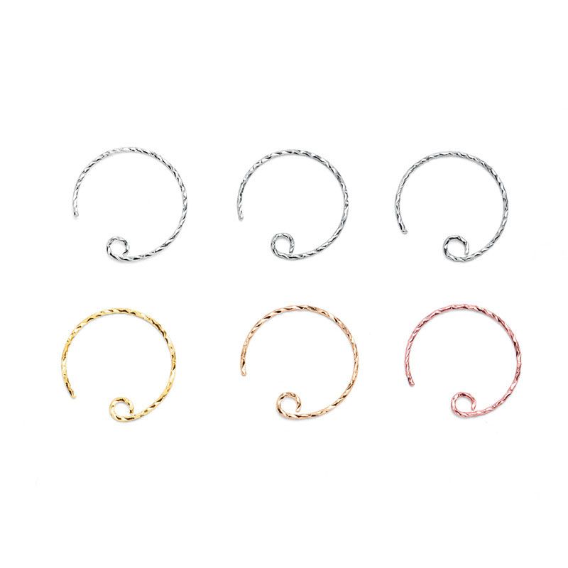 Simple Twisted Circle Earrings