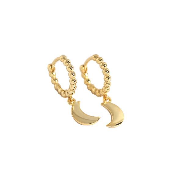 Moon Hoop Earrings