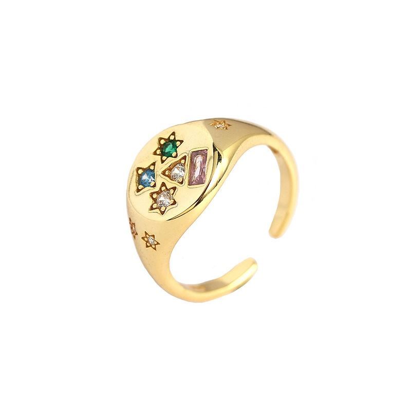 Geometry Colorful Stars Ring