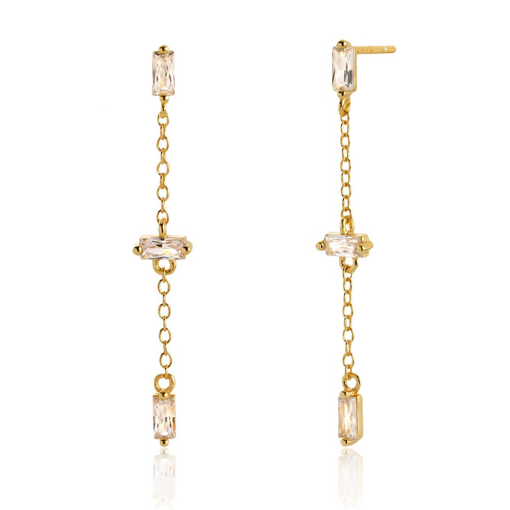Lady Elegant Baguette Earrings