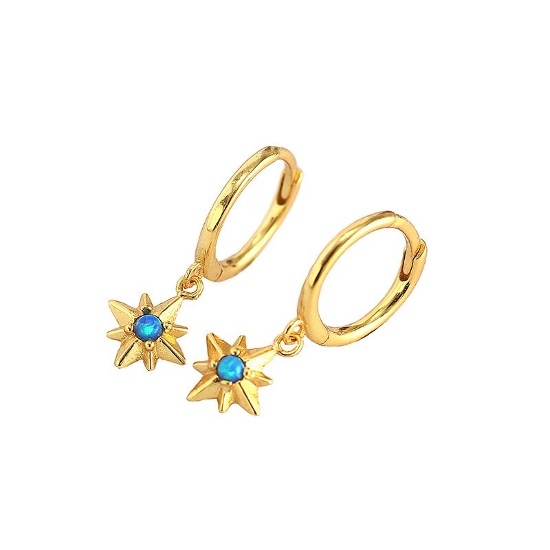 Star Hoop Earrings