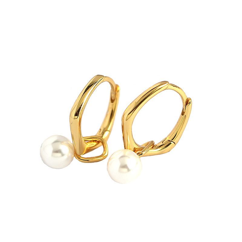 Pearl Hoop Earrings
