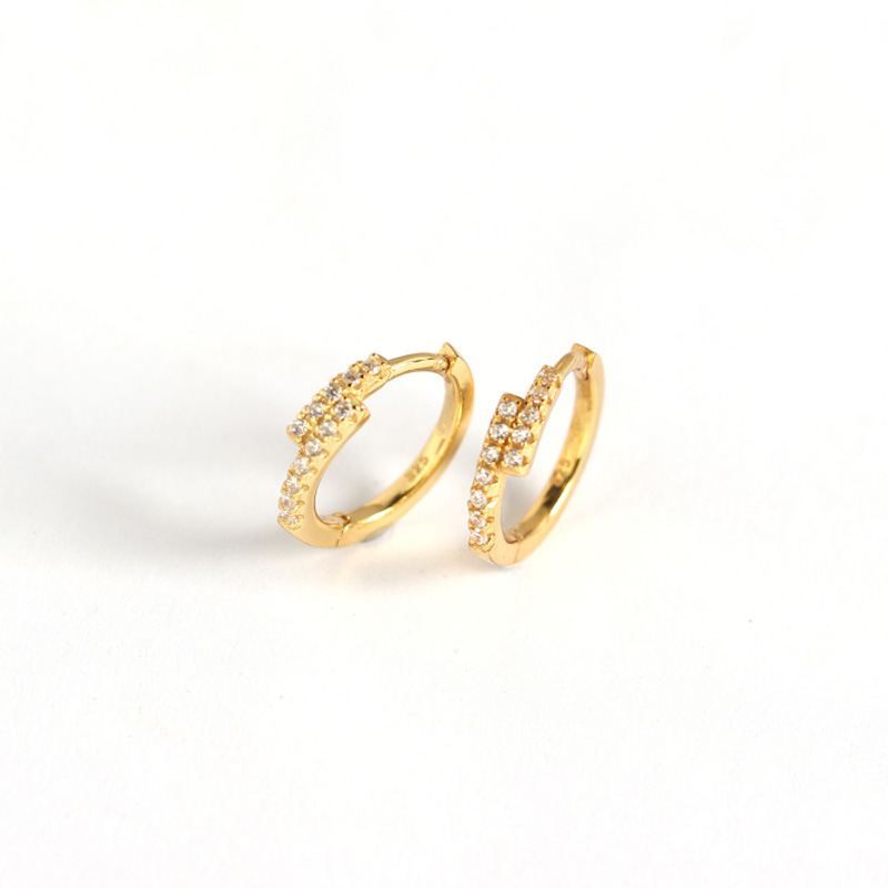Cross Huggie Earrings