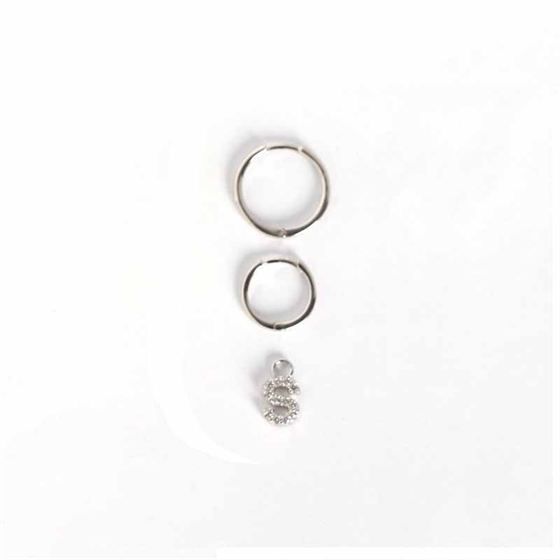 Letters Leverback Earrings