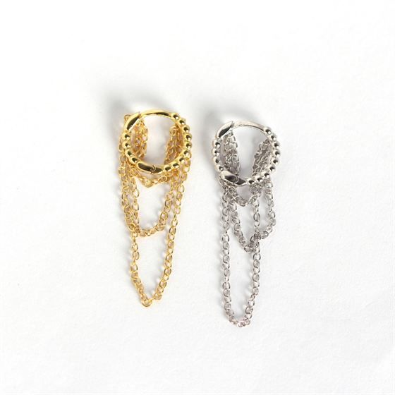 Party Circle Chain Earrings