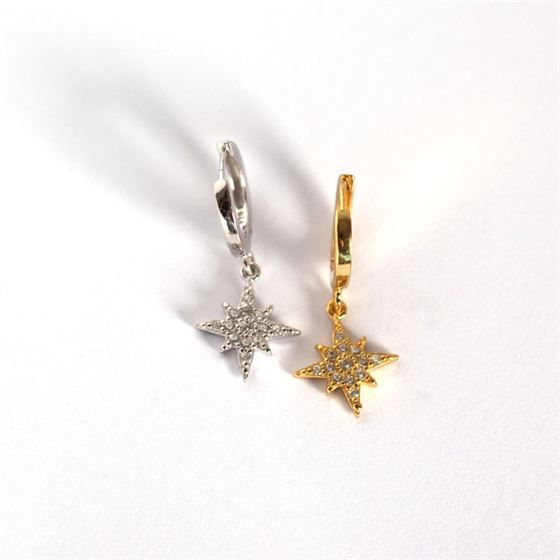 Shining Stars Leverback Earrings