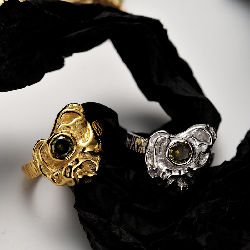 Office Green Irregular Ring