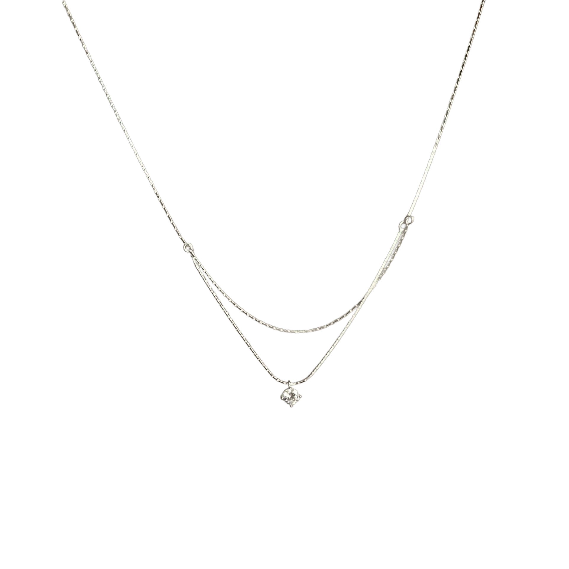 Double Layer Geometric Necklace