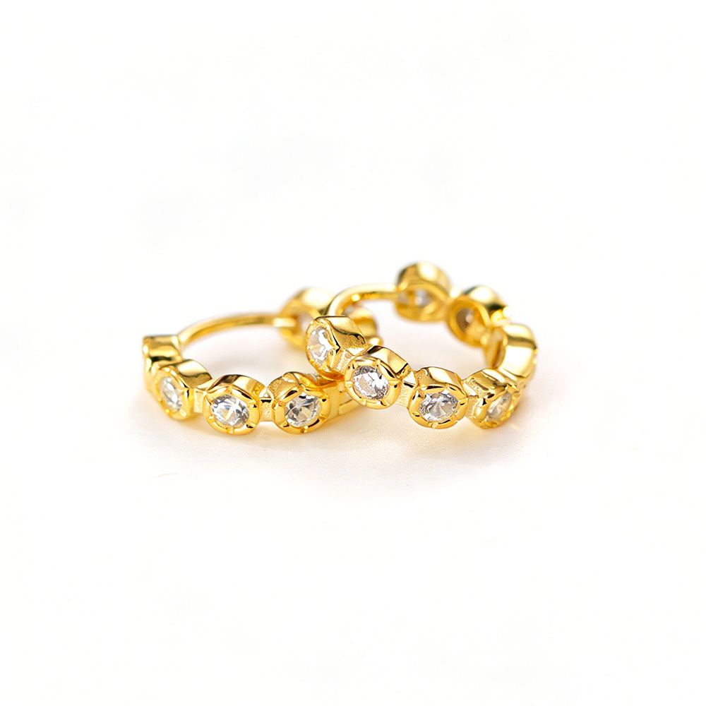 Huggie Earrings · Yellow Gold