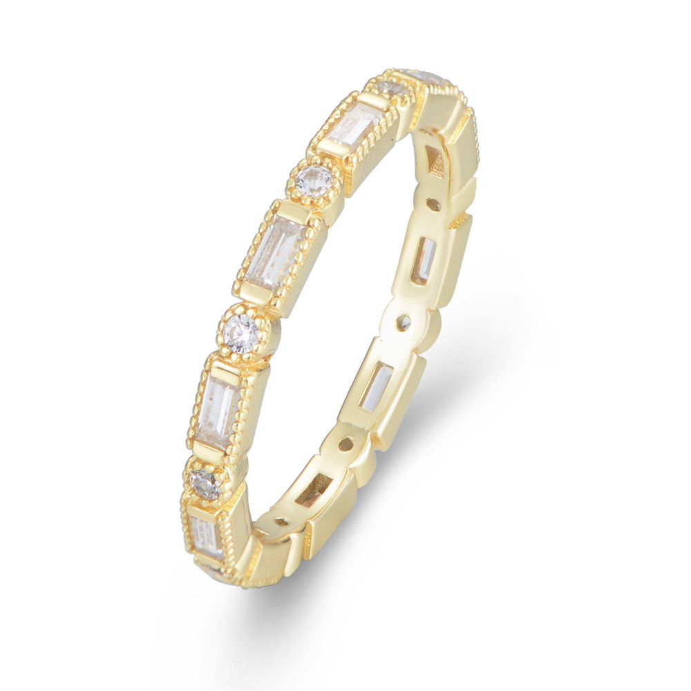 Office Geometry Baguette Ring