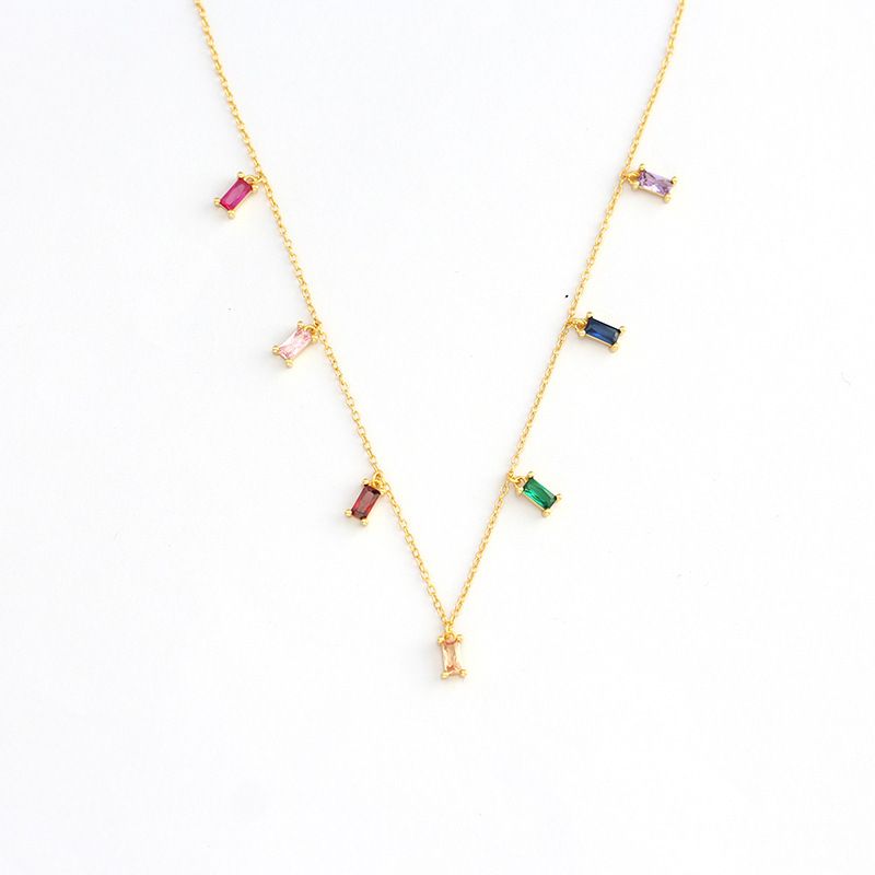 Modern Multicolor Rectangular Necklace