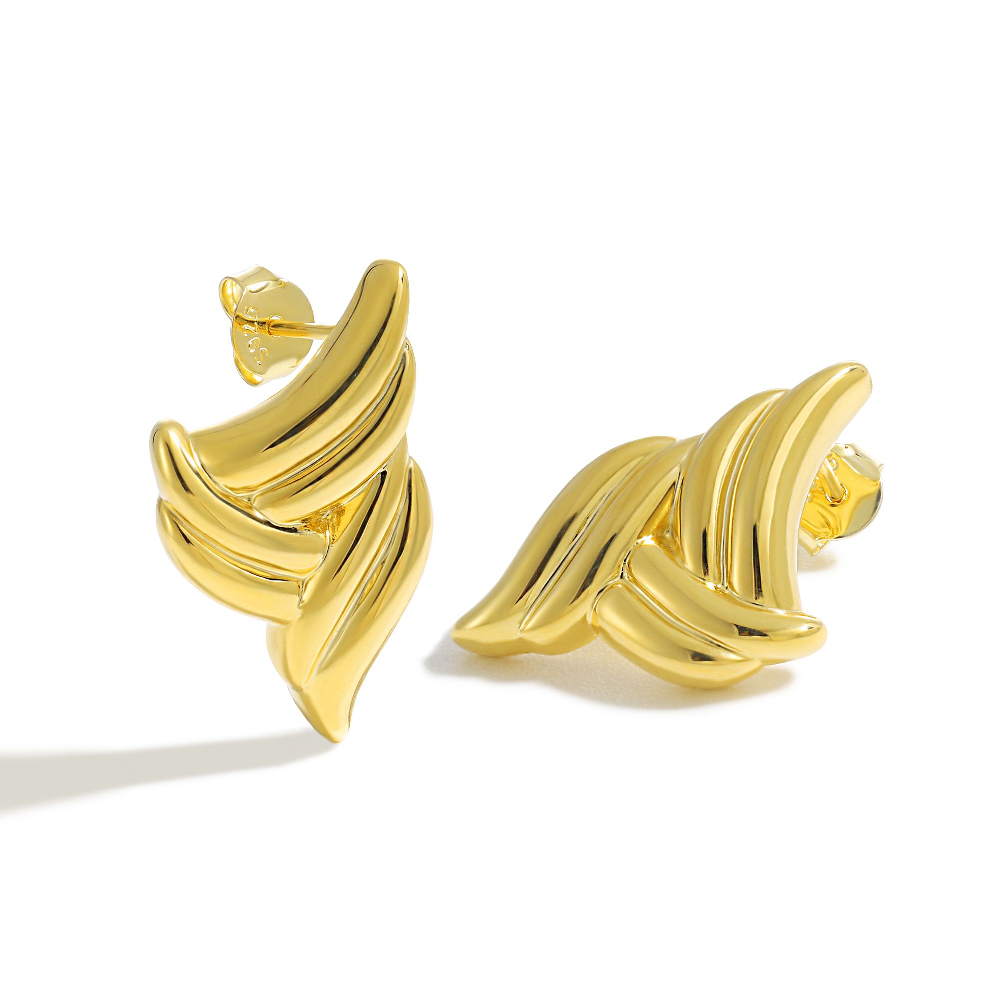 Exaggerated Pure Triangle Earrings