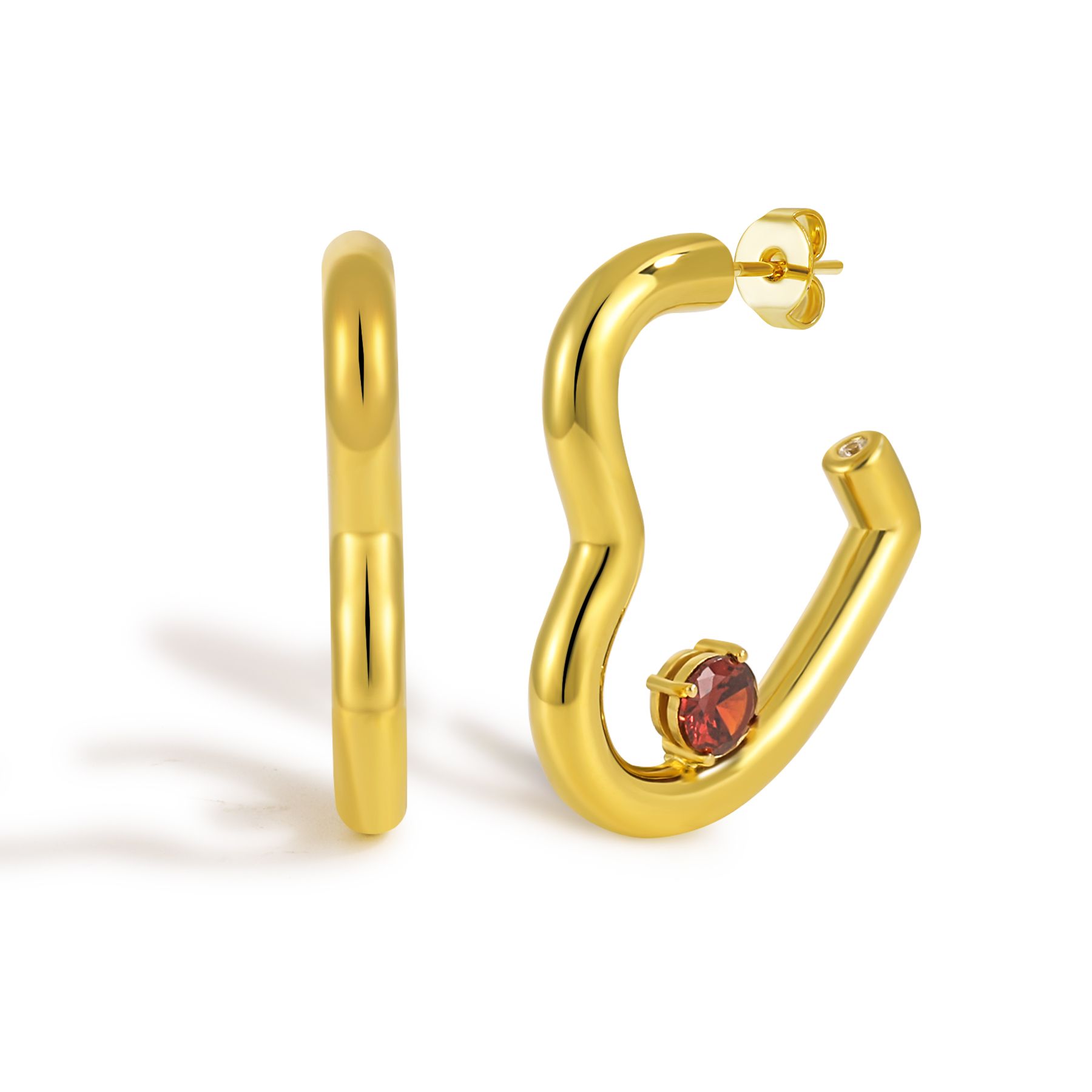 Heart Hoop Earrings