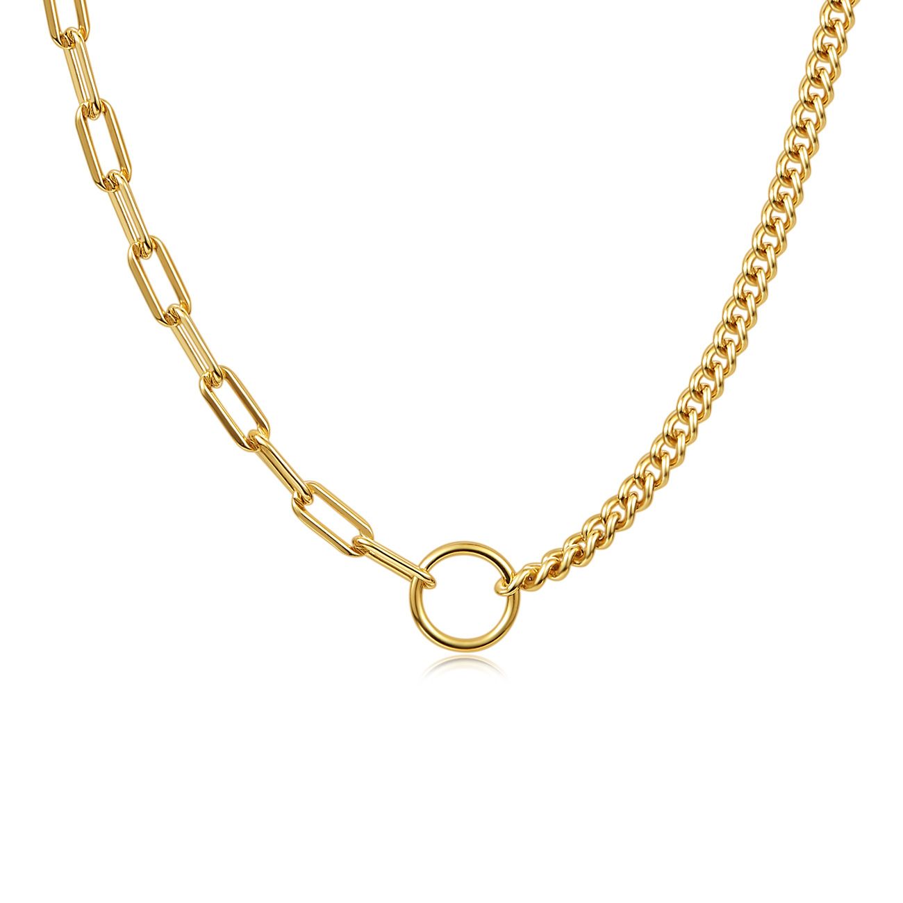 Splicing Hollow Chain Necklace
