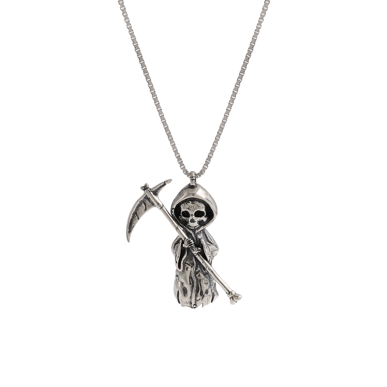 Vintage Skeleton Holding Necklace