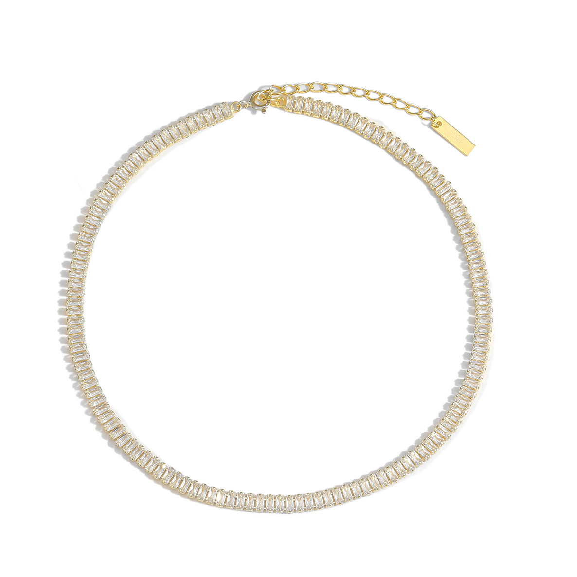 Classic Rectangle Geometry Necklace