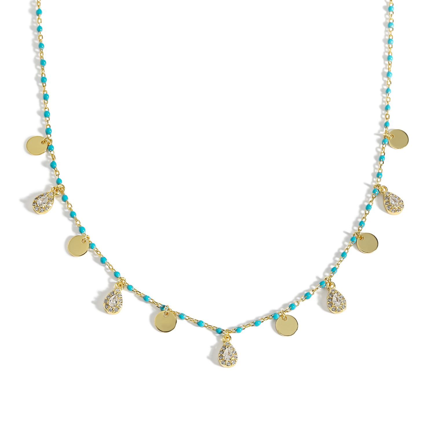 Beautiful Waterdrop Blue Necklace