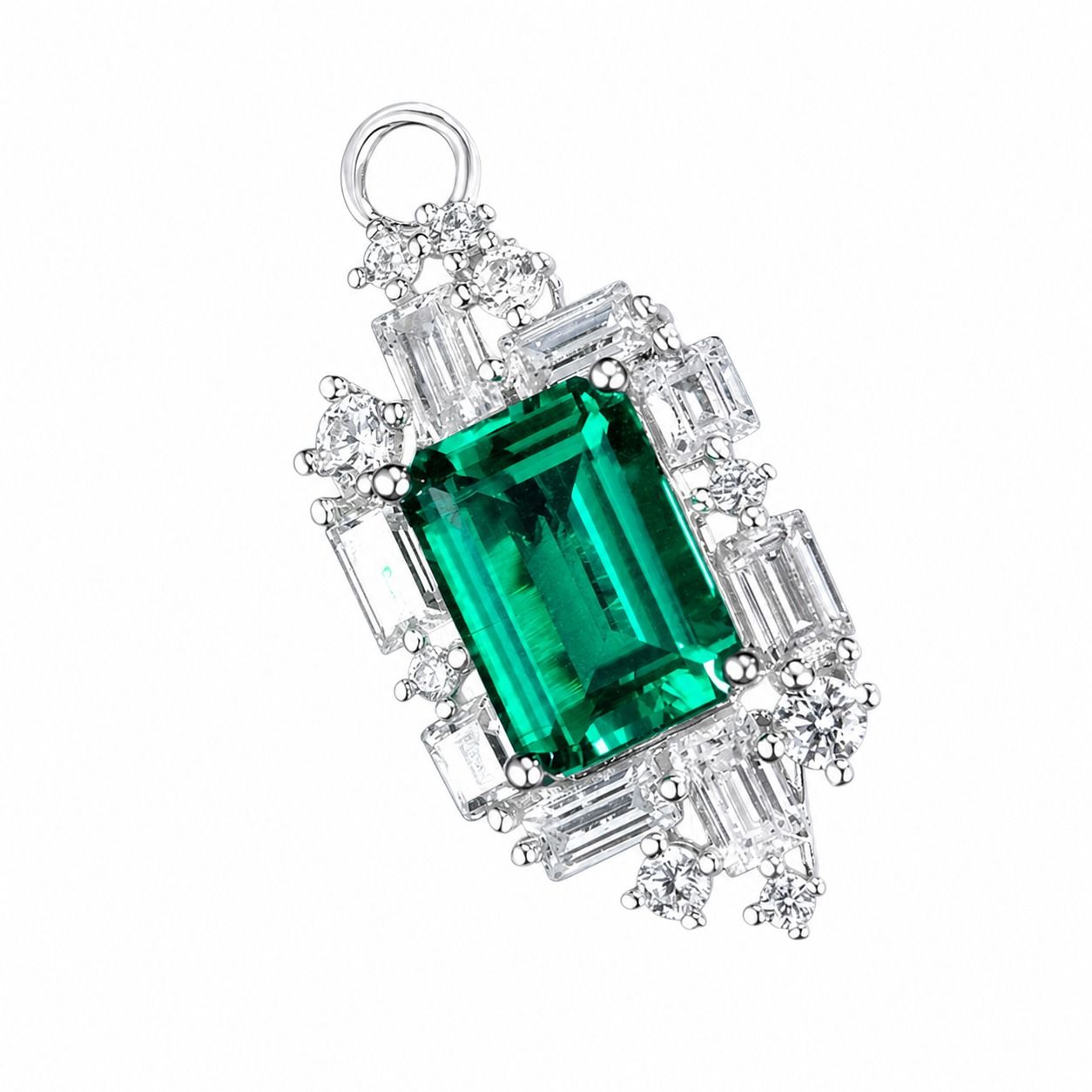 Vintage Emerald Cut Pendant