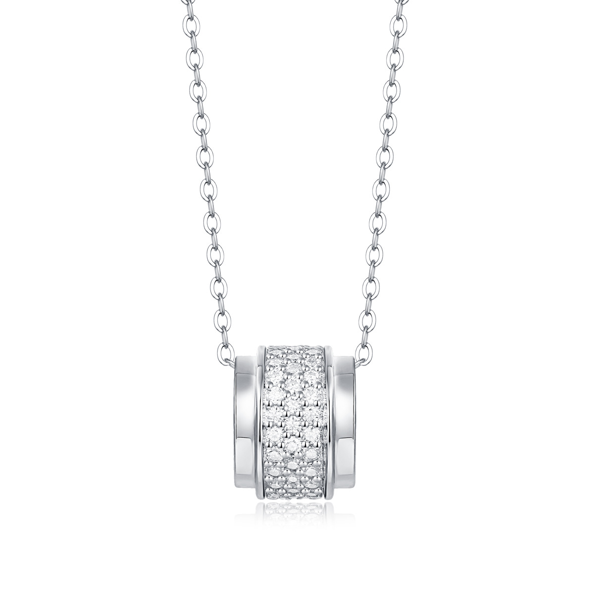 Tone Geometric Rotating Necklace