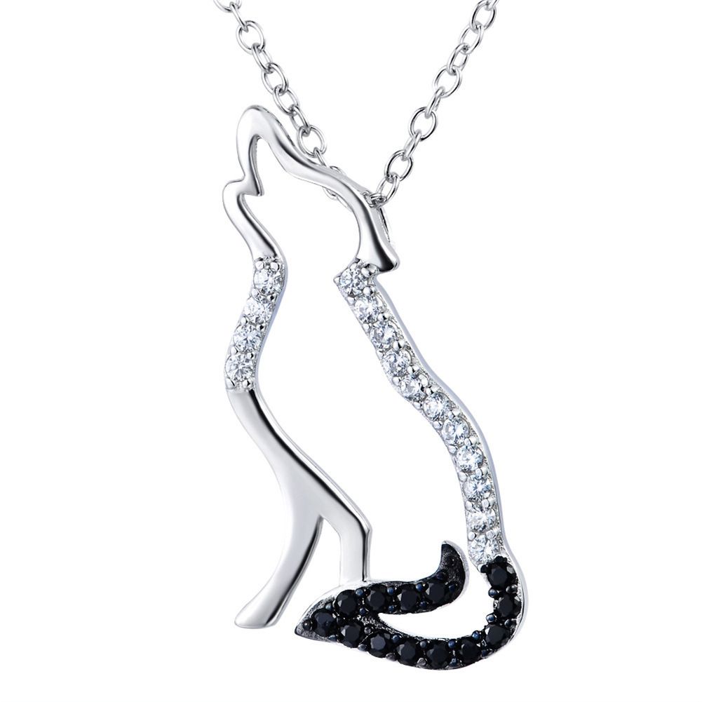 Wolf Black Necklace