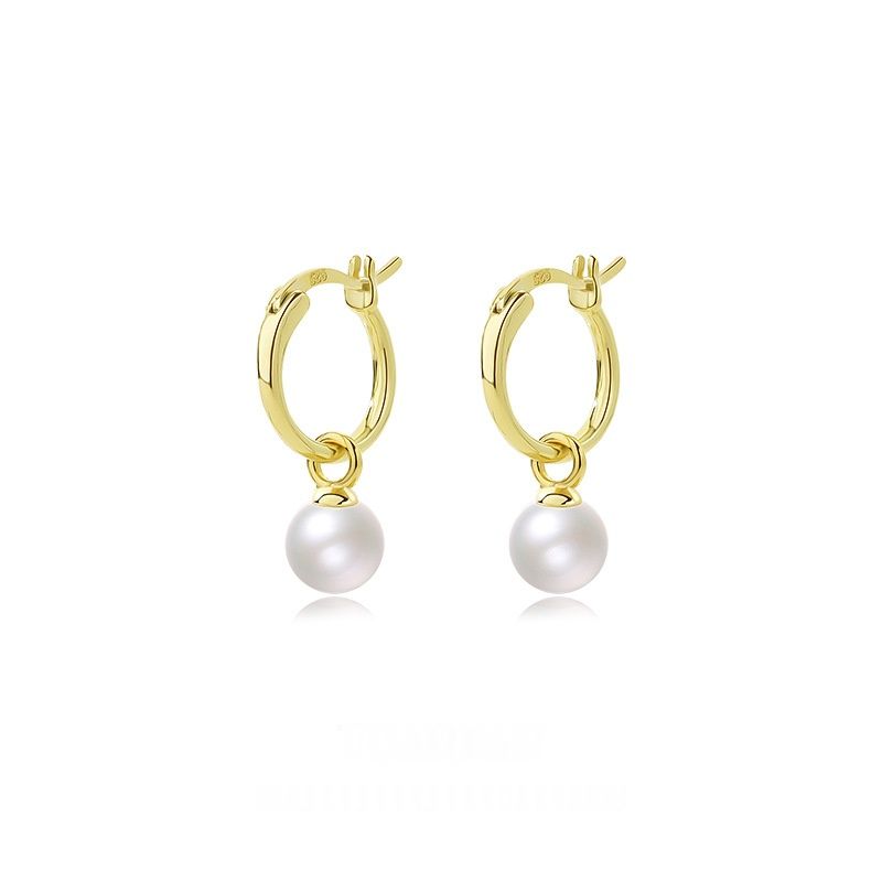 Pearl Hoop Earrings