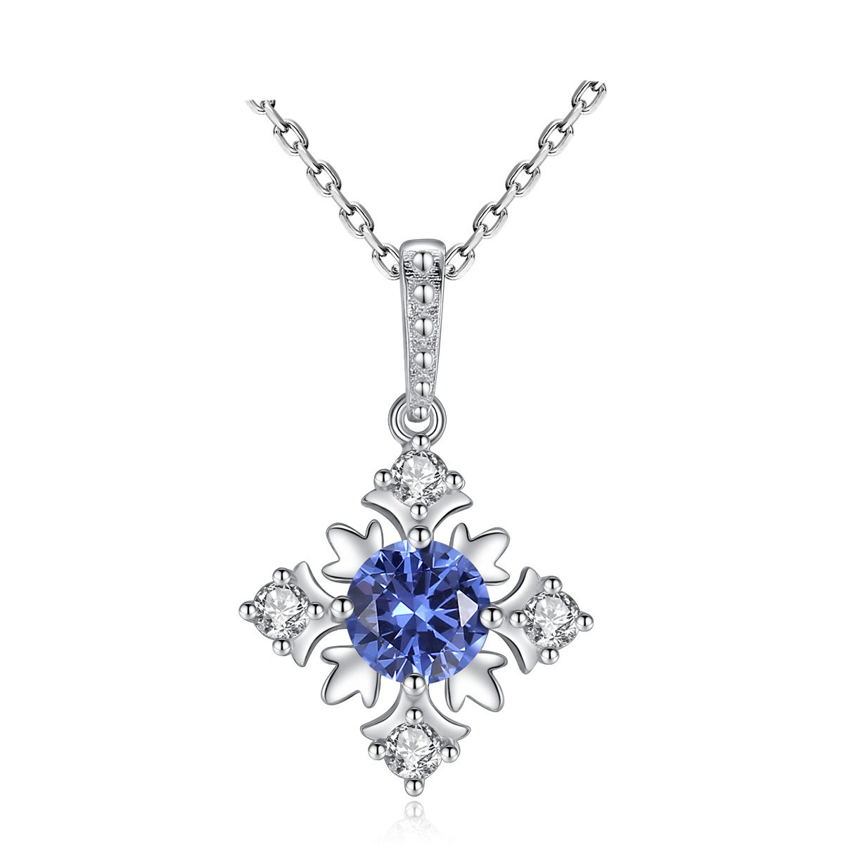 Elegant Snowflake Necklace Earrings