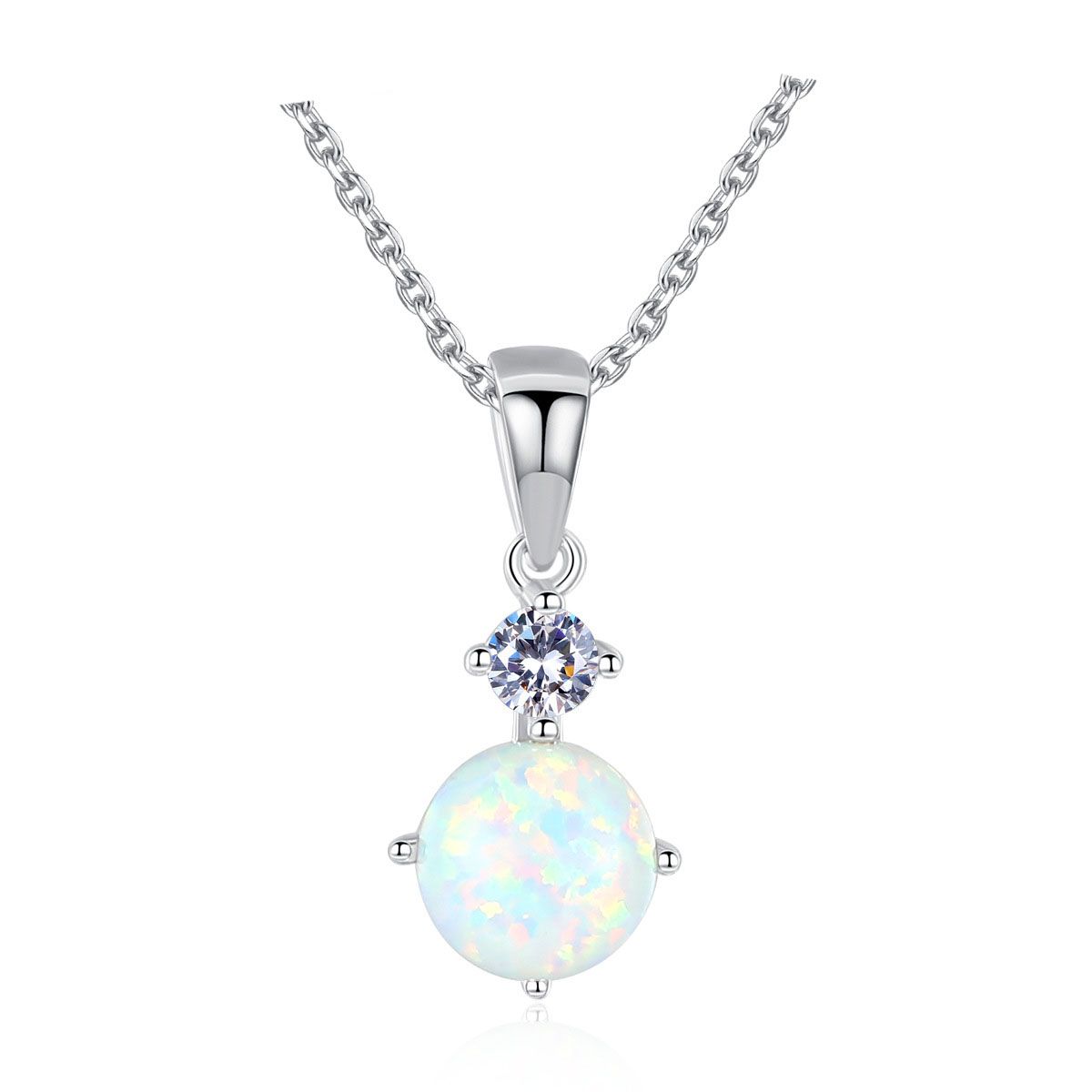 Simple Round Created Necklace