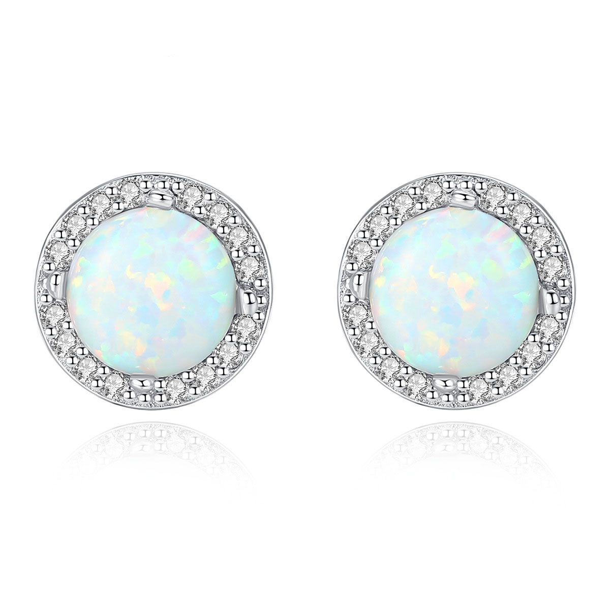 Beautiful Round Created Earrings