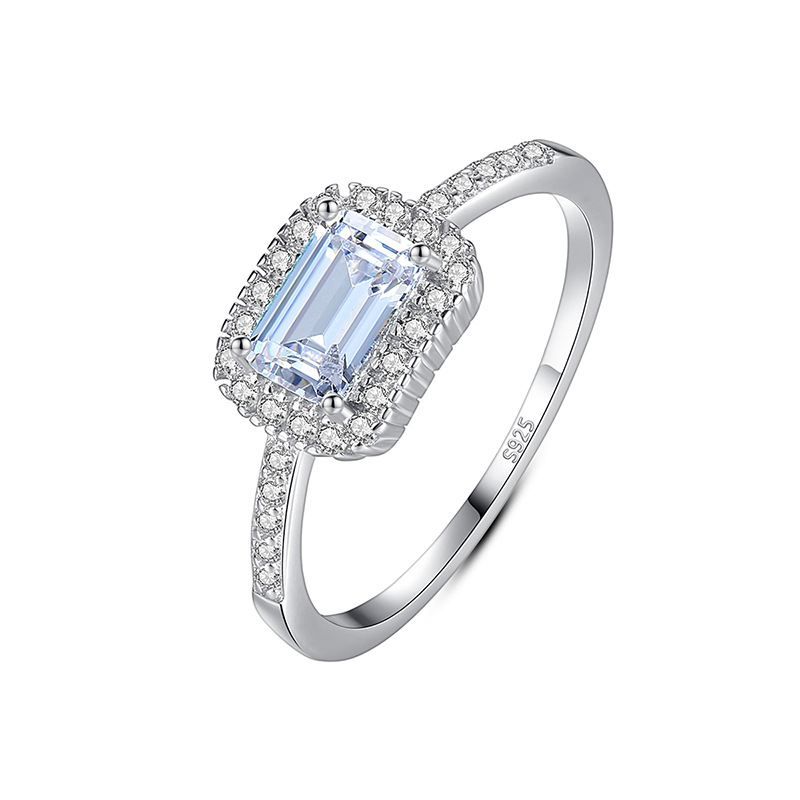 Elegant Baguette Geometry Ring