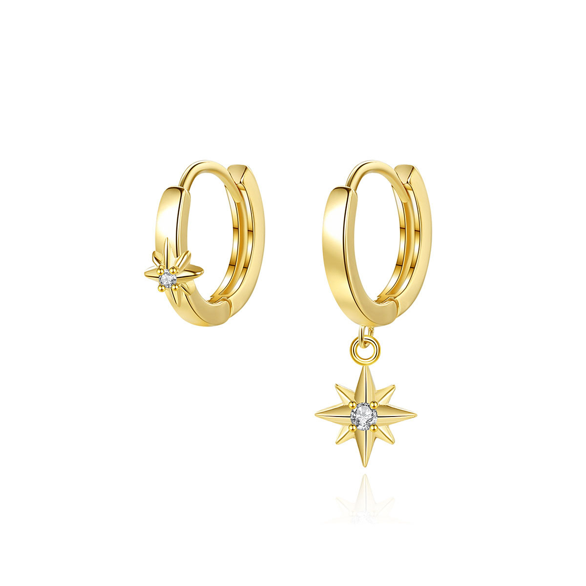 Star Hoop Earrings