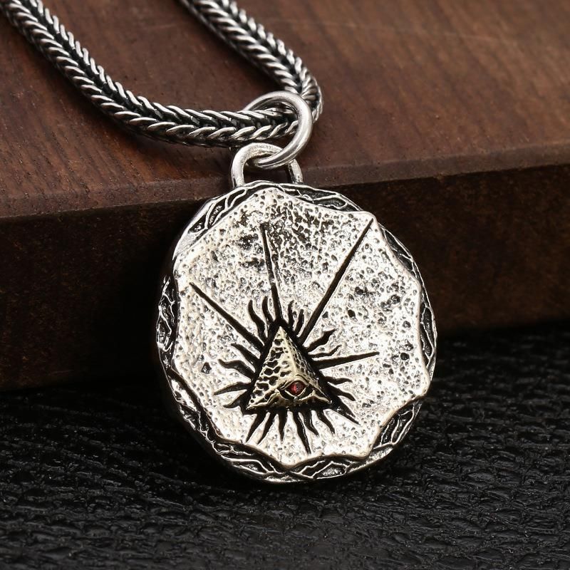 Vintage Triangle Red Pendant