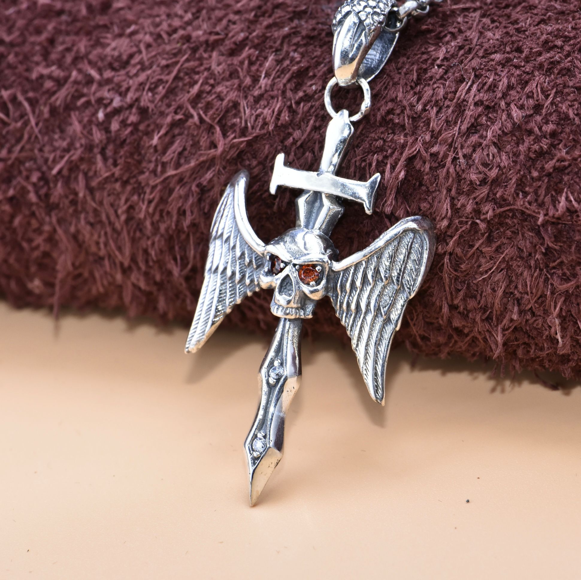Skull Head Angel Pendant
