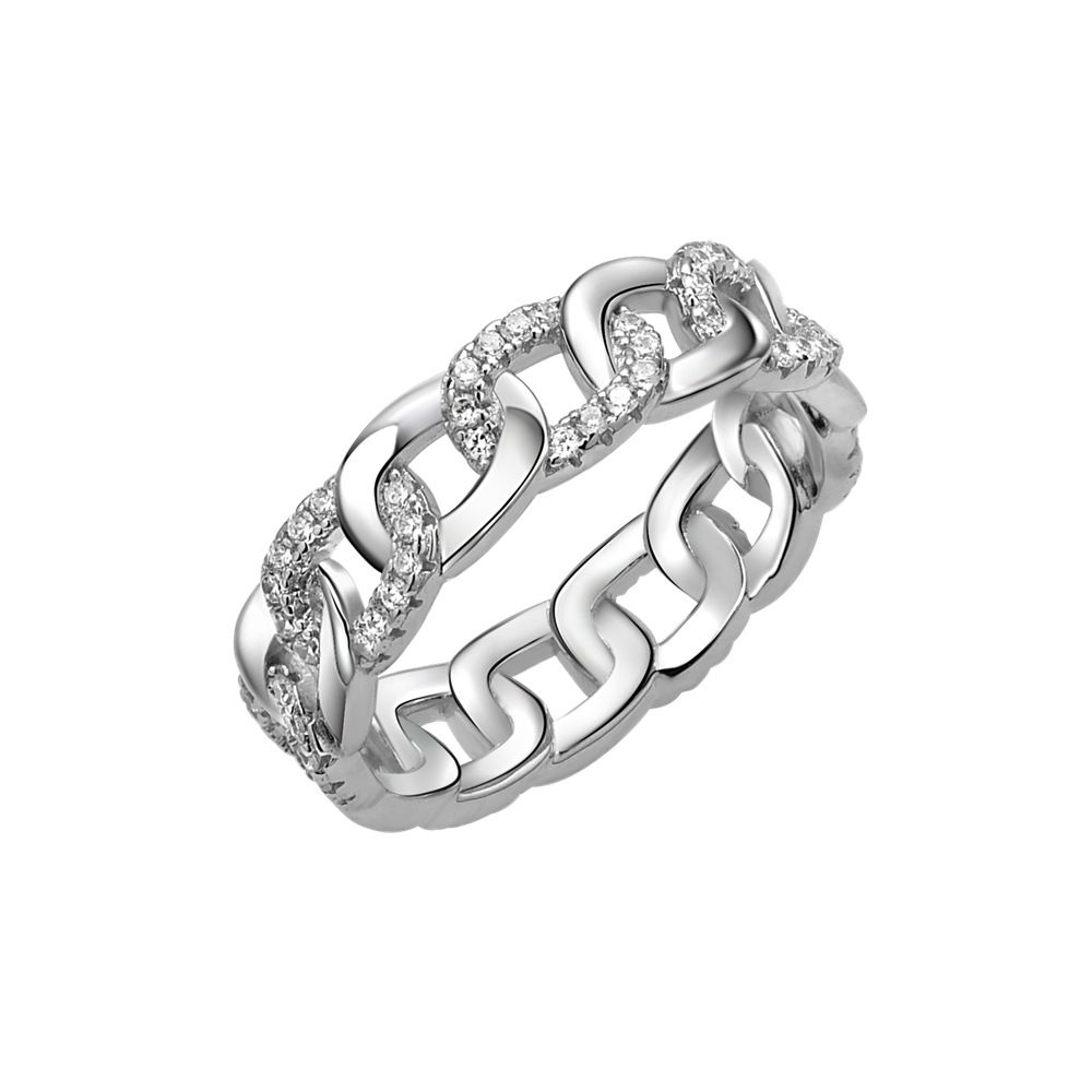 Hollow Chain Ring Necklace