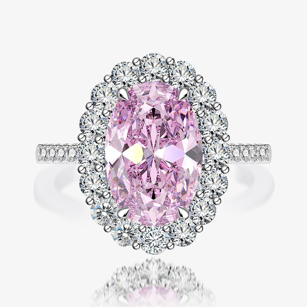 Carats Oval Created Ring · 5.6ct