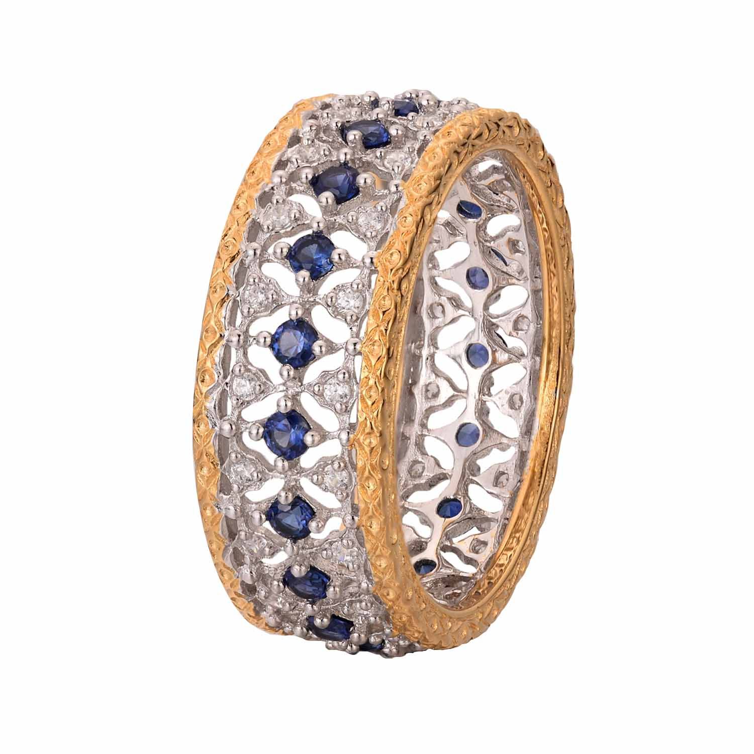Simple Created Sapphire Ring