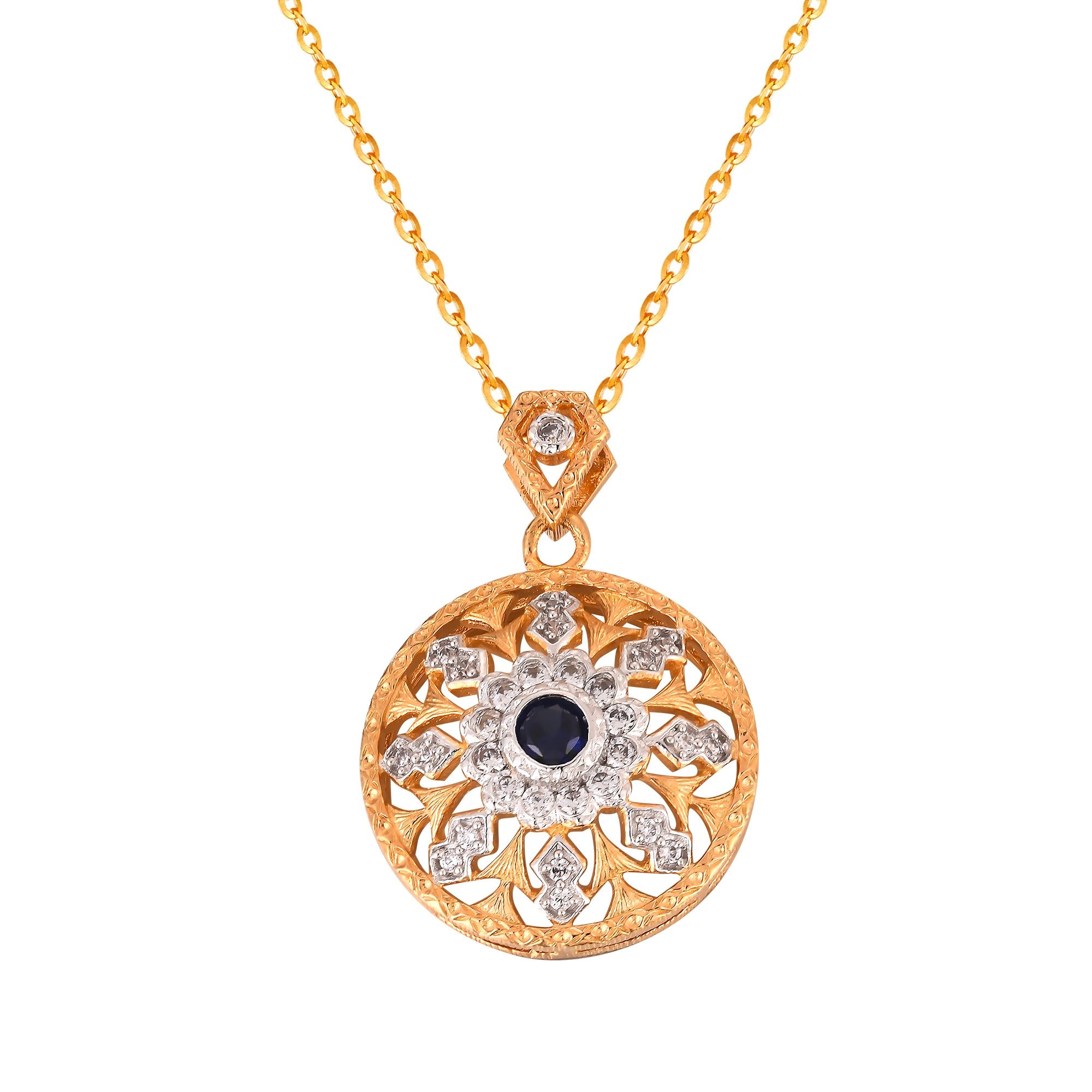 Classic Created Sapphire Pendant