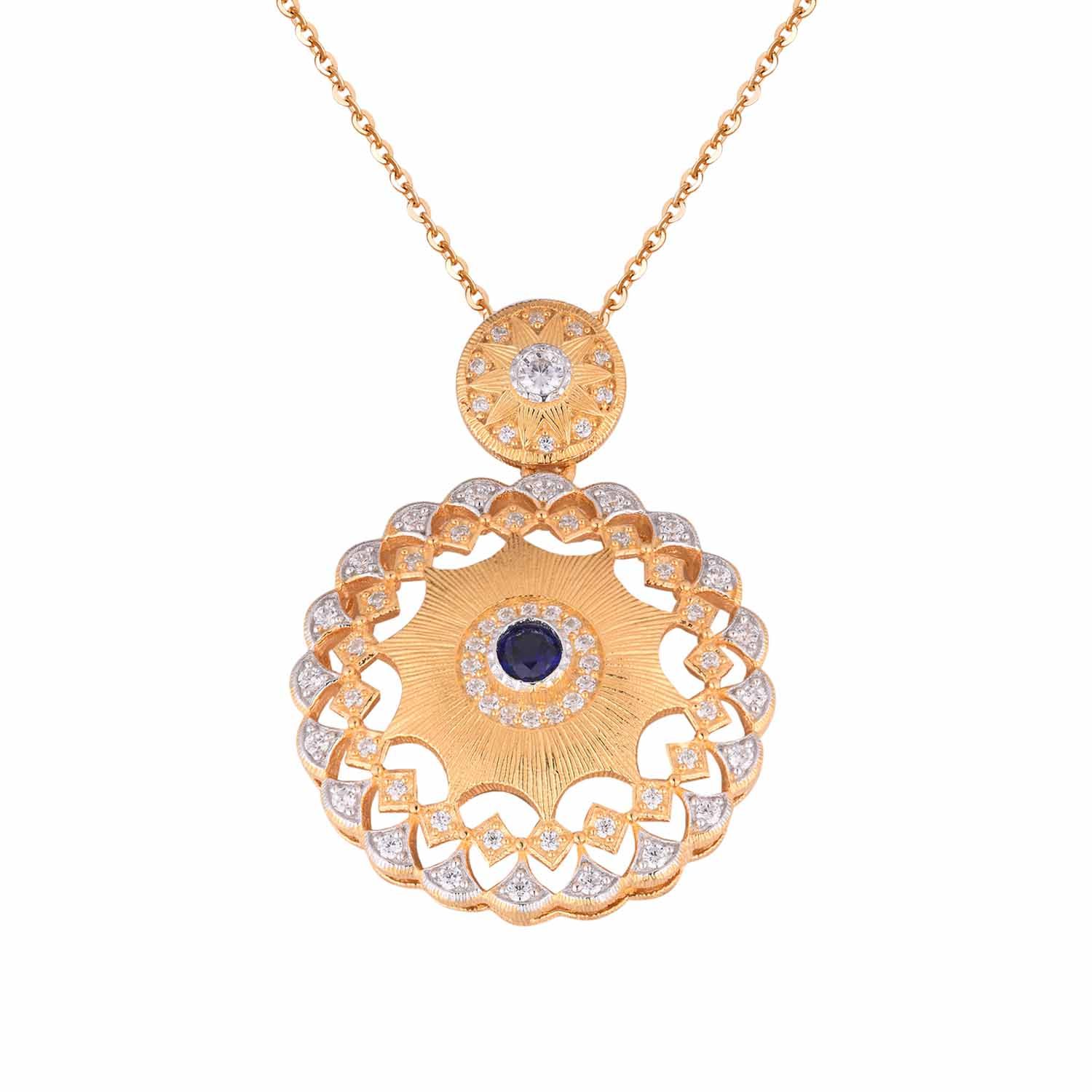 Graduation Created Sapphire Pendant