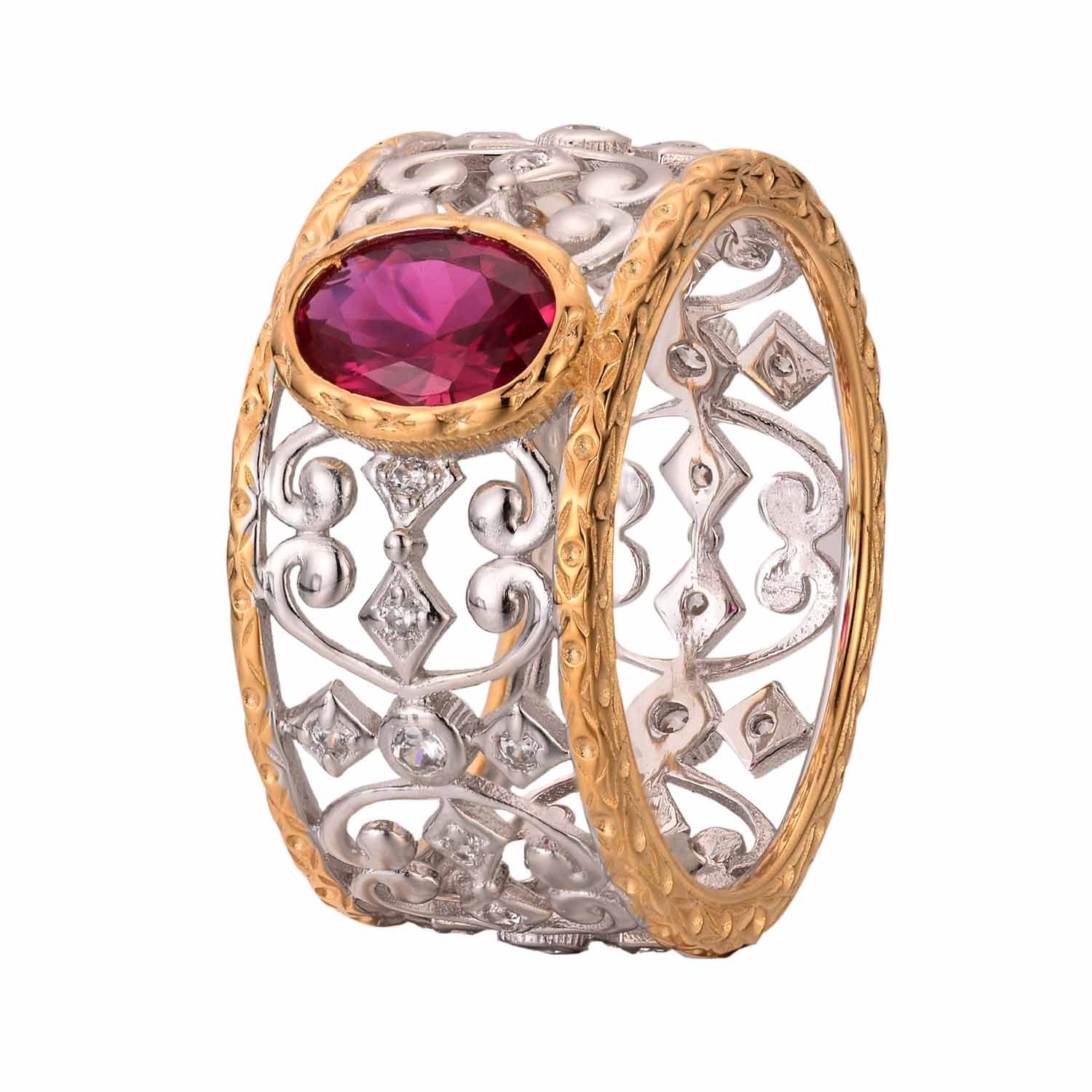 Holiday Oval Created Ring