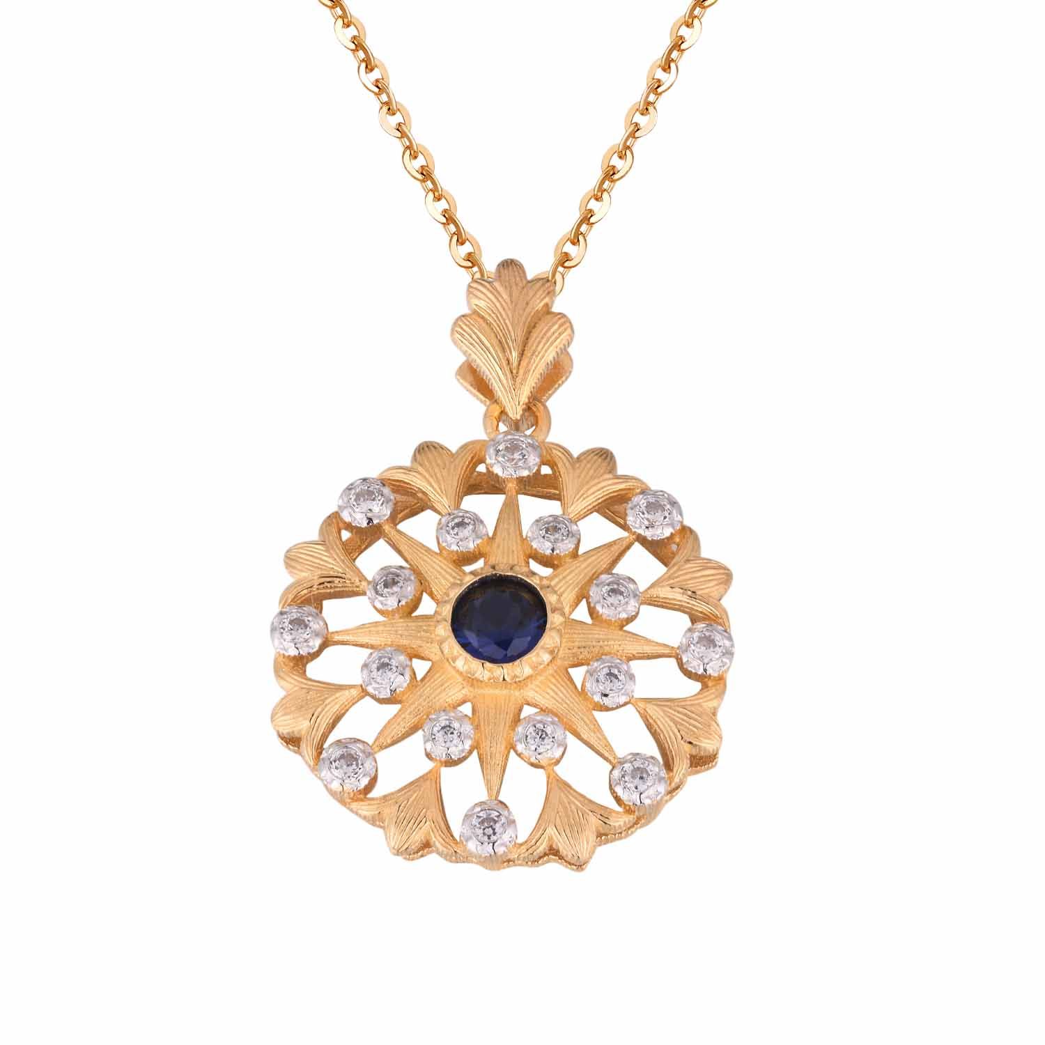 Graduation Created Sapphire Pendant