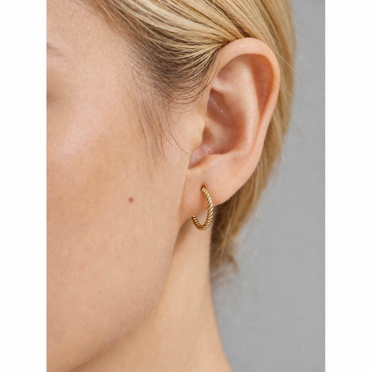 Twisted Rope Hoop Earrings 925 Sterling Silver Earrings view 3