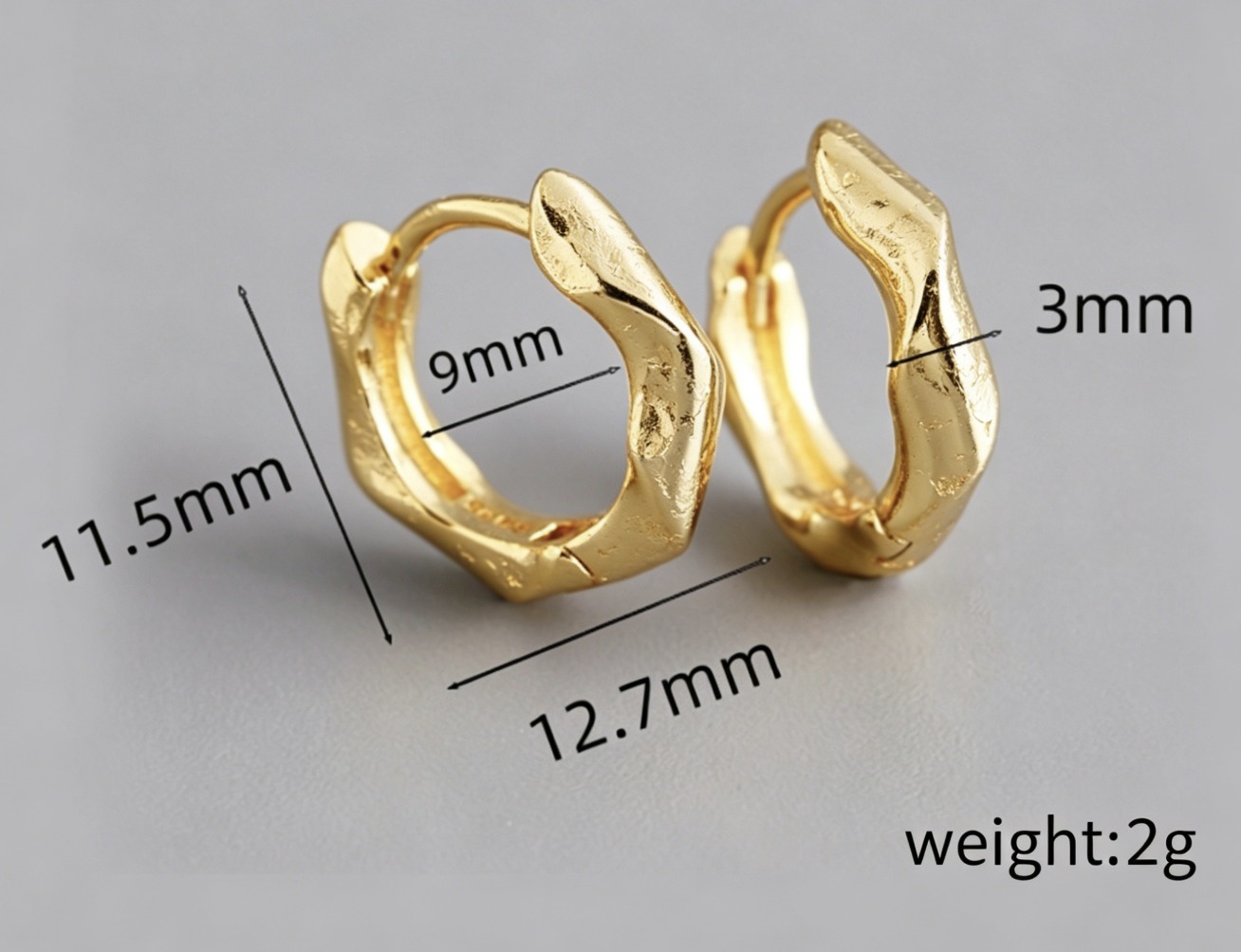 Twisted Geometric Hoop Earrings in 925 Sterling Silver Earrings view 6