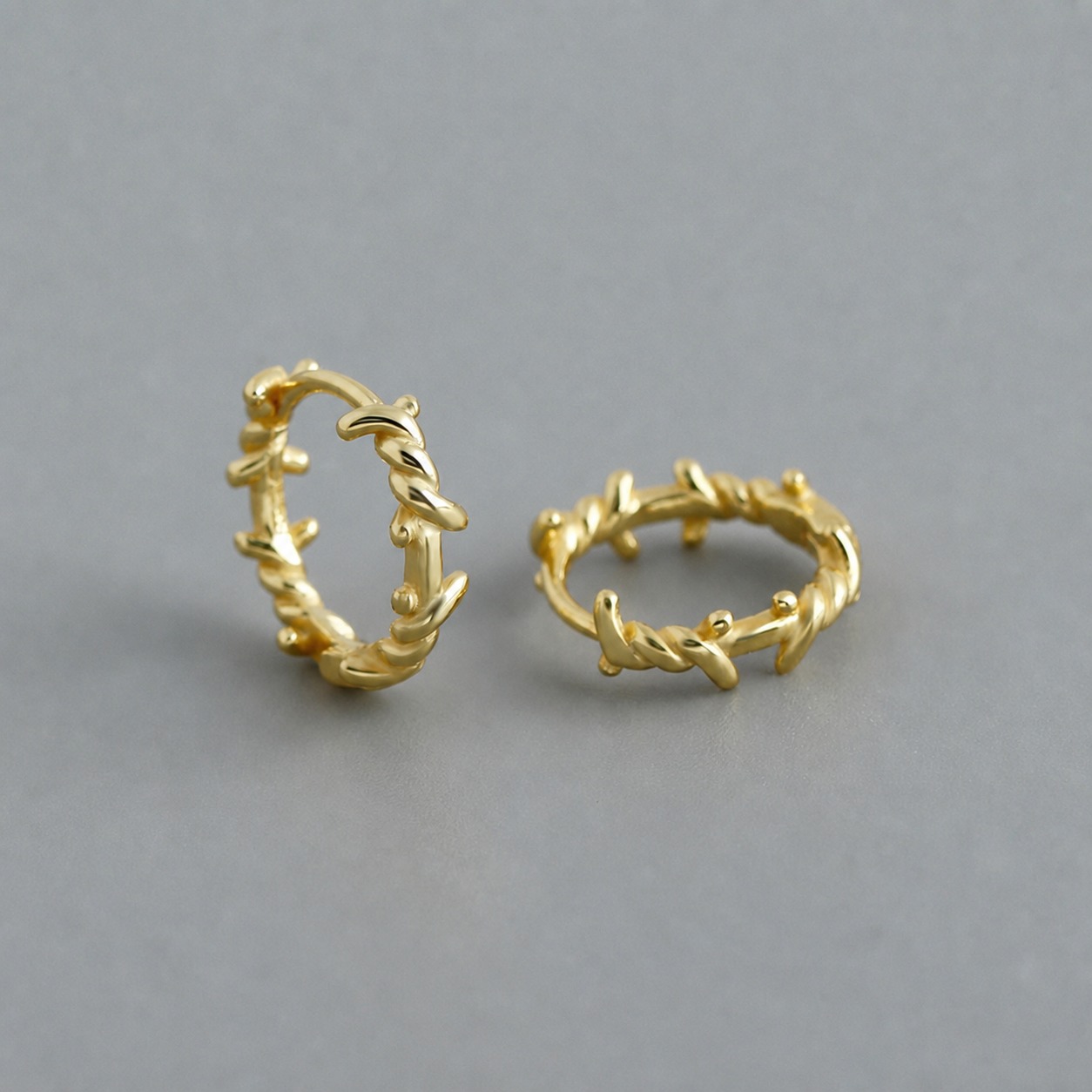 Geometric Twisted Wrap Around 925 Sterling Silver Earrings view 4