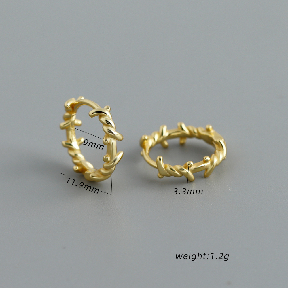 Geometric Twisted Wrap Around 925 Sterling Silver Earrings view 5