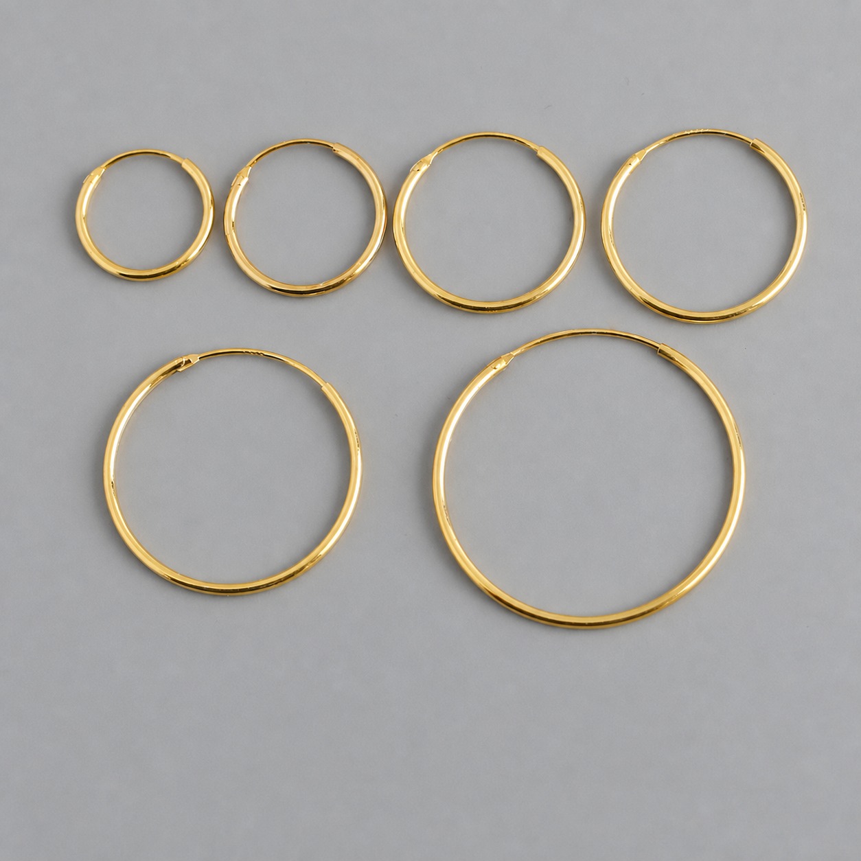 Minimalist Geometric Circle S925 Sterling Silver Polished Earrings view 4