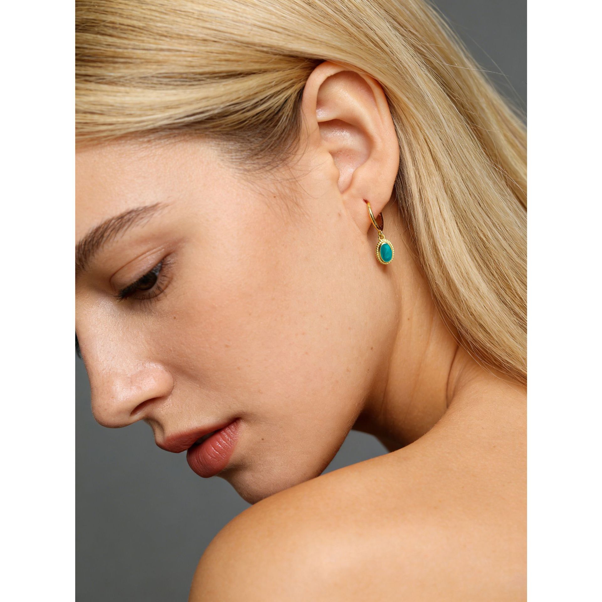 Lake Amber Exquisite Green Oval Epoxy Resin 925 Sterling Silver Dangle Earrings view 3