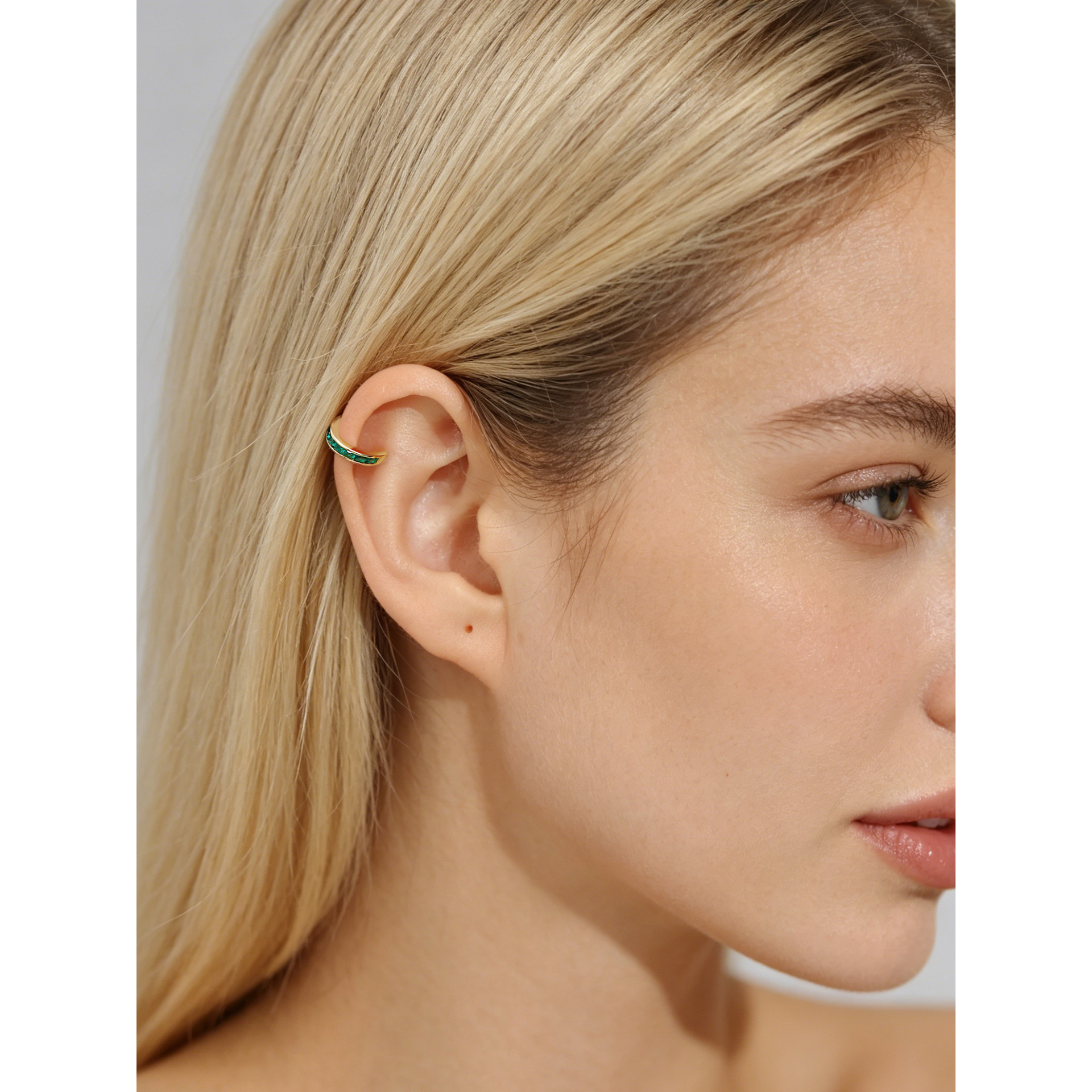 U-shaped Amazing Crystals Cartilage 925 Sterling Silver Ear Cuff view 3